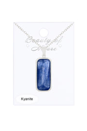 Kyanite Rectangle Pendant Necklace - SF