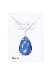 Kyanite Pear Cut Pendant Necklace - SF