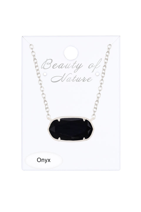 Onyx Pendant Necklace - SF