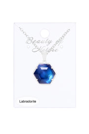 Labradorite Doublet Hexagon Necklace - SF