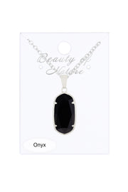 Black Onyx Casey Pendant Necklace - SF