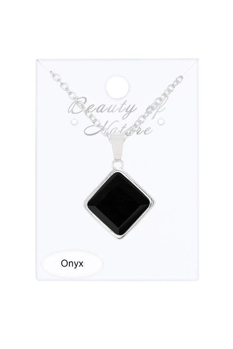 Black Onyx Rachel Pendant Necklace - SF