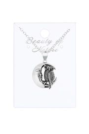 Moon & Owl Pendant Necklace - SF