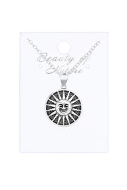 Aztec Sun Pendant Necklace - SF