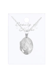 Sterling Silver Photo Locket Pendant Necklace - SS