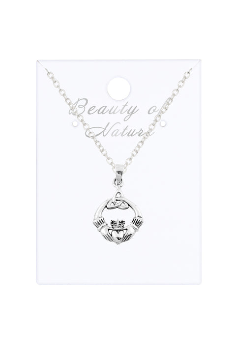Irish Claddagh Pendant Necklace - SF