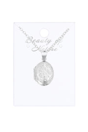 Sterling Silver Photo Locket Pendant Necklace - SS