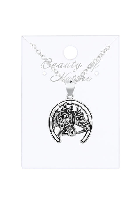 Horses Pendant Necklace - SF