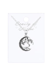 Moon & Tree Pendant Necklace - SF