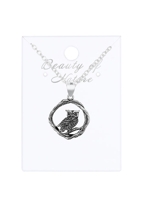 Owl Pendant Necklace - SF