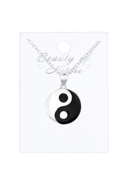 Sterling Silver Yin & Yang Pendant Necklace - SS