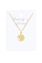 Sunflower Pendant Necklace - GF