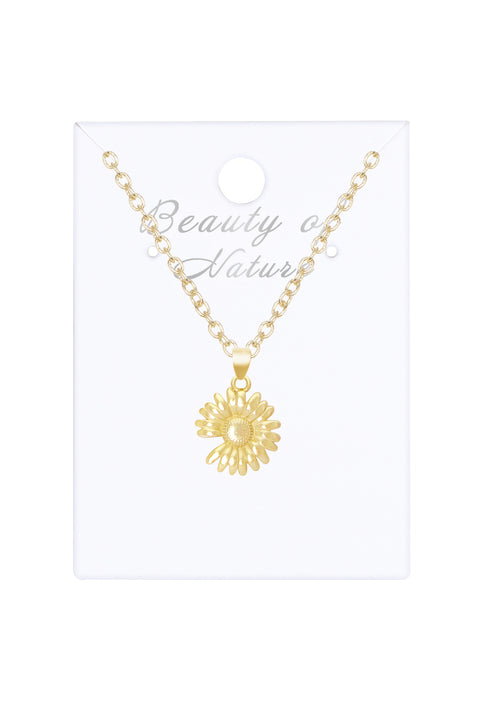 Sunflower Pendant Necklace - GF