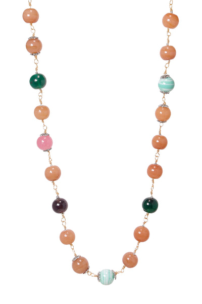 Mixed Murano Glass Bohemian Beaded Necklace - GF