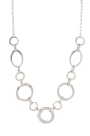Circle & Ellipse Link Statement Necklace - SP