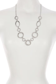 Circle & Ellipse Link Statement Necklace - SP