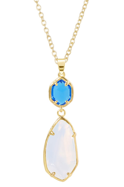 Moonstone Crystal Hanging Pendant Necklace - GF