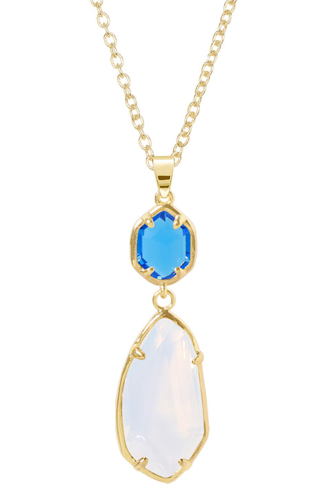Moonstone Crystal Hanging Pendant Necklace - GF