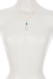 Moonstone Crystal Hanging Pendant Necklace - GF