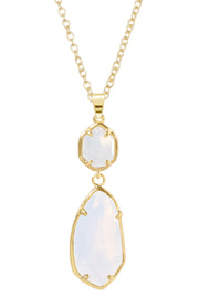 Moonstone Crystal Hanging Pendant Necklace - GF