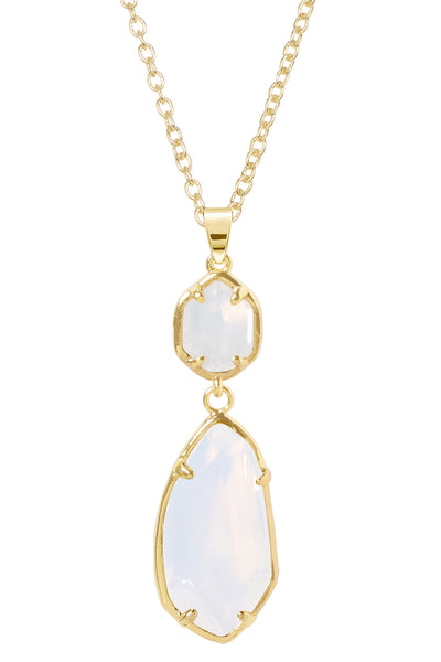 Moonstone Crystal Hanging Pendant Necklace - GF