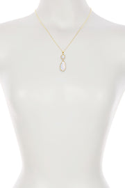 Moonstone Crystal Hanging Pendant Necklace - GF