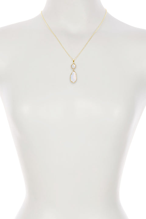 Moonstone Crystal Hanging Pendant Necklace - GF