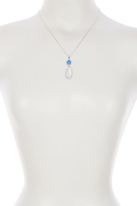 Moonstone Crystal Hanging Pendant Necklace - SF
