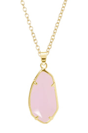 Rose Crystal Fancy Cut Pendant Necklace - GF