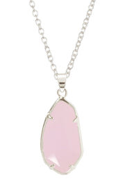 Rose Crystal Fancy Cut Pendant Necklace - SF