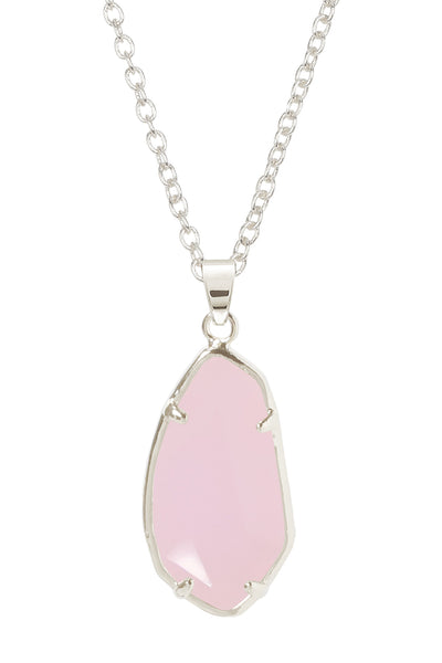Rose Crystal Fancy Cut Pendant Necklace - SF