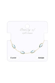 Sky Blue Crystal Anklet - GF
