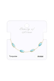 Turquoise Station Anklet - GF