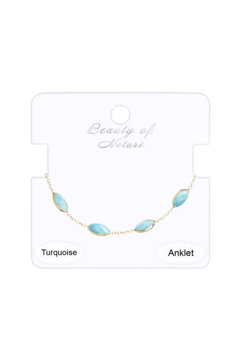 Turquoise Station Anklet - GF