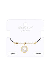 Moonstone Crystal & Crystal Anklet - GF