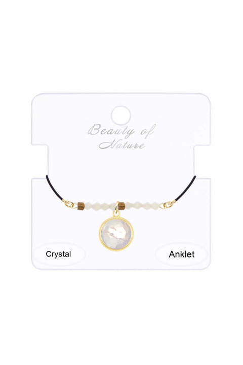Moonstone Crystal & Crystal Anklet - GF