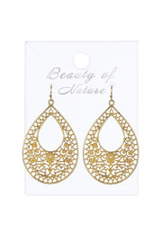 Filigree Statement Earrings In Gold - GF