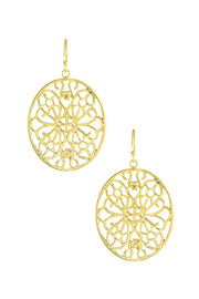 Flower Filigree Drop Earrings - GF