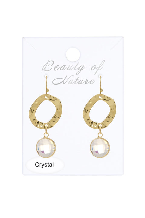 Statement Earrings In Moonstone Crystal - GF