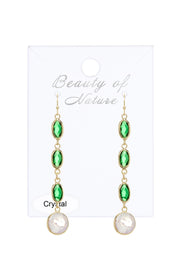 Emerald Crystal Chandelier Earrings - GF