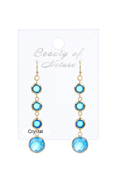 Swiss Blue Crystal Jennifer Chandelier Earrings - GF
