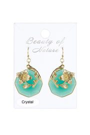 Amazonite Drop Earrings In Gold - GF