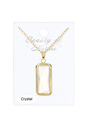 Moonstone Crystal Pendant Necklace - GF