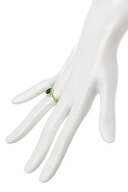 Emerald Cubic Zirconia Pear Shaped Ring - GF