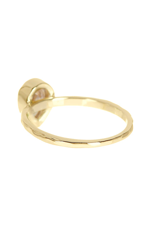 White CZ Cubic Zirconia Pear Shaped Ring - GF