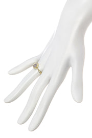 White CZ Cubic Zirconia Pear Shaped Ring - GF