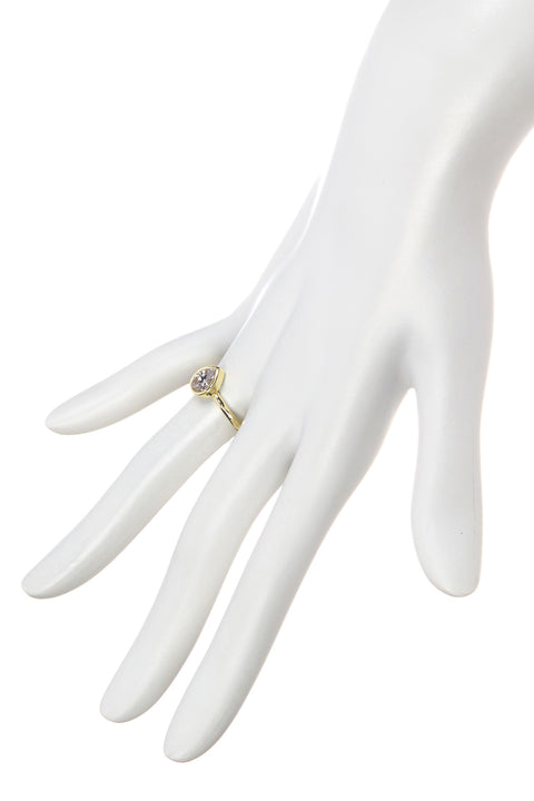 White CZ Cubic Zirconia Pear Shaped Ring - GF