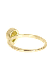 Yellow CZ Cubic Zirconia Pear Shaped Ring - GF