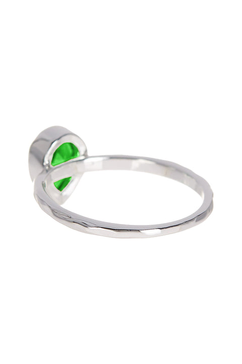Emerald Cubic Zirconia Pear Shaped Ring - SF
