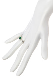 Emerald Cubic Zirconia Pear Shaped Ring - SF